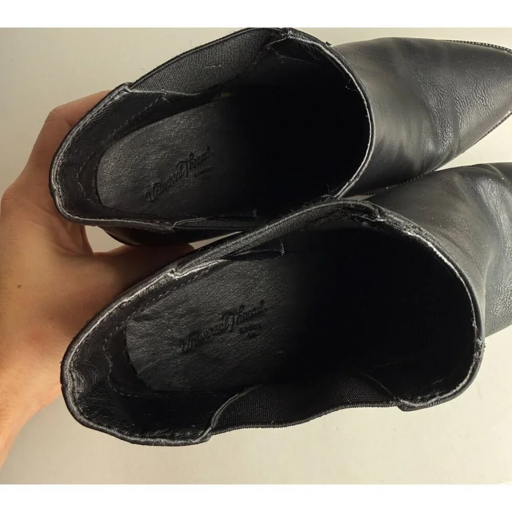 Universal Thread Target Pointed Toe Faux Leather Boots Studded Size 7 Western